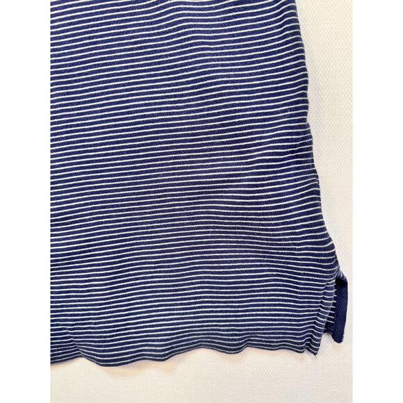 J. Crew Women's Striped Sleeveless Dress L Navy & White Cotton Blend - Picture 9 of 10